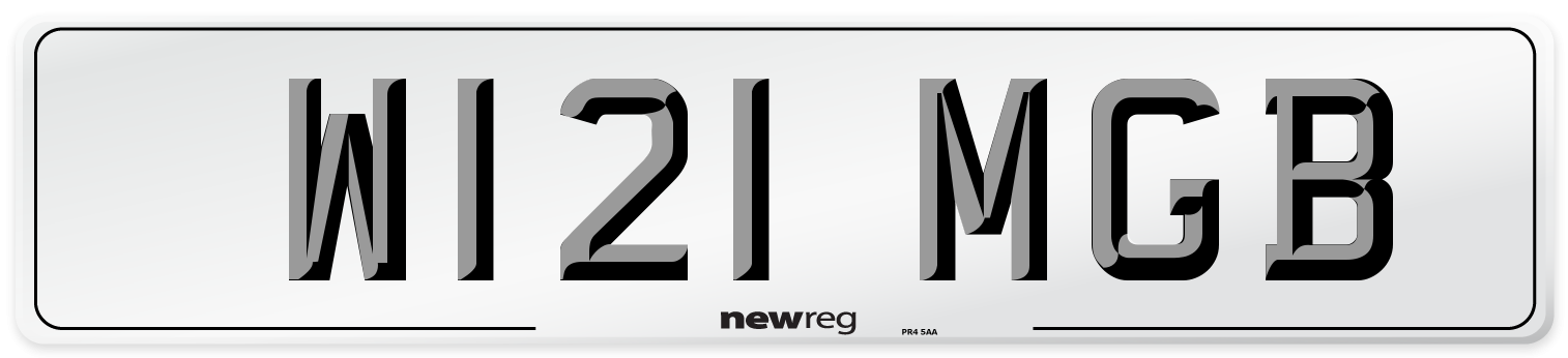 W121 MGB Number Plate from New Reg